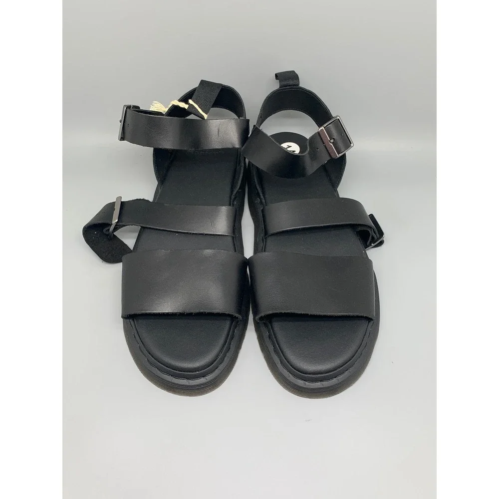 Dr. Martens Gryphon Black Leather Gladiator Sandals Men's Sz 14 NWT